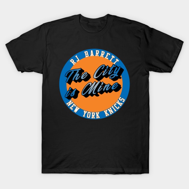 RJ Barrett New York Knicks T-Shirt by IronLung Designs